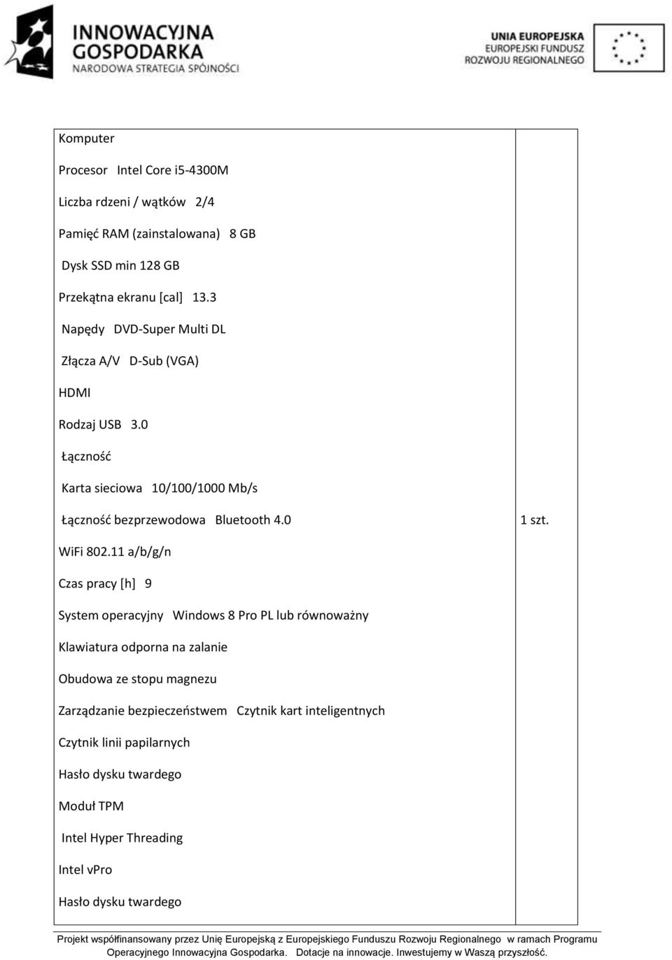 0 1 szt. WiFi 802.