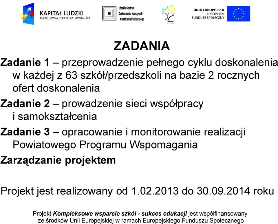 współpracy i samokształcenia Zadanie 3 opracowanie i monitorowanie realizacji