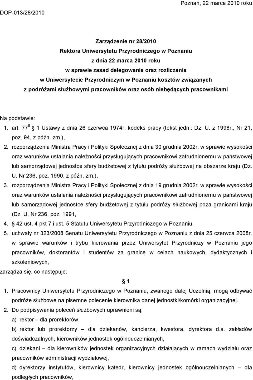 rozporządzenia Ministra Pracy i Polityki Społecznej z dnia 30 grudnia 2002r.