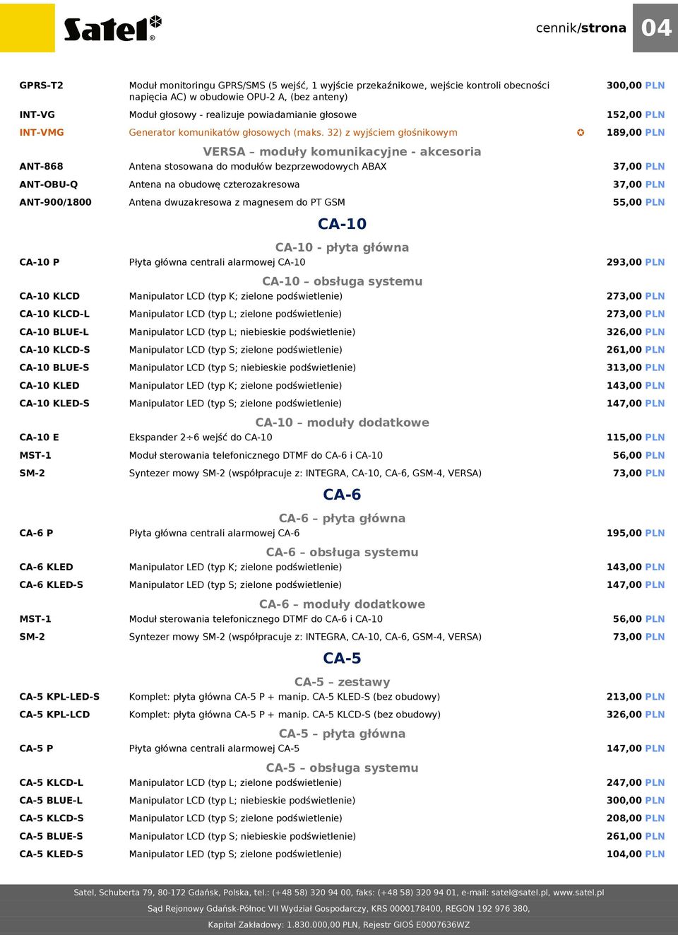 32) z wyjściem głośnikowym 189,00 PLN ANT-868 ANT-OBU-Q ANT-900/1800 CA-10 P CA-10 KLCD CA-10 KLCD-L CA-10 BLUE-L CA-10 KLCD-S CA-10 BLUE-S CA-10 KLED CA-10 KLED-S CA-10 E MST-1 SM-2 CA-6 P CA-6 KLED