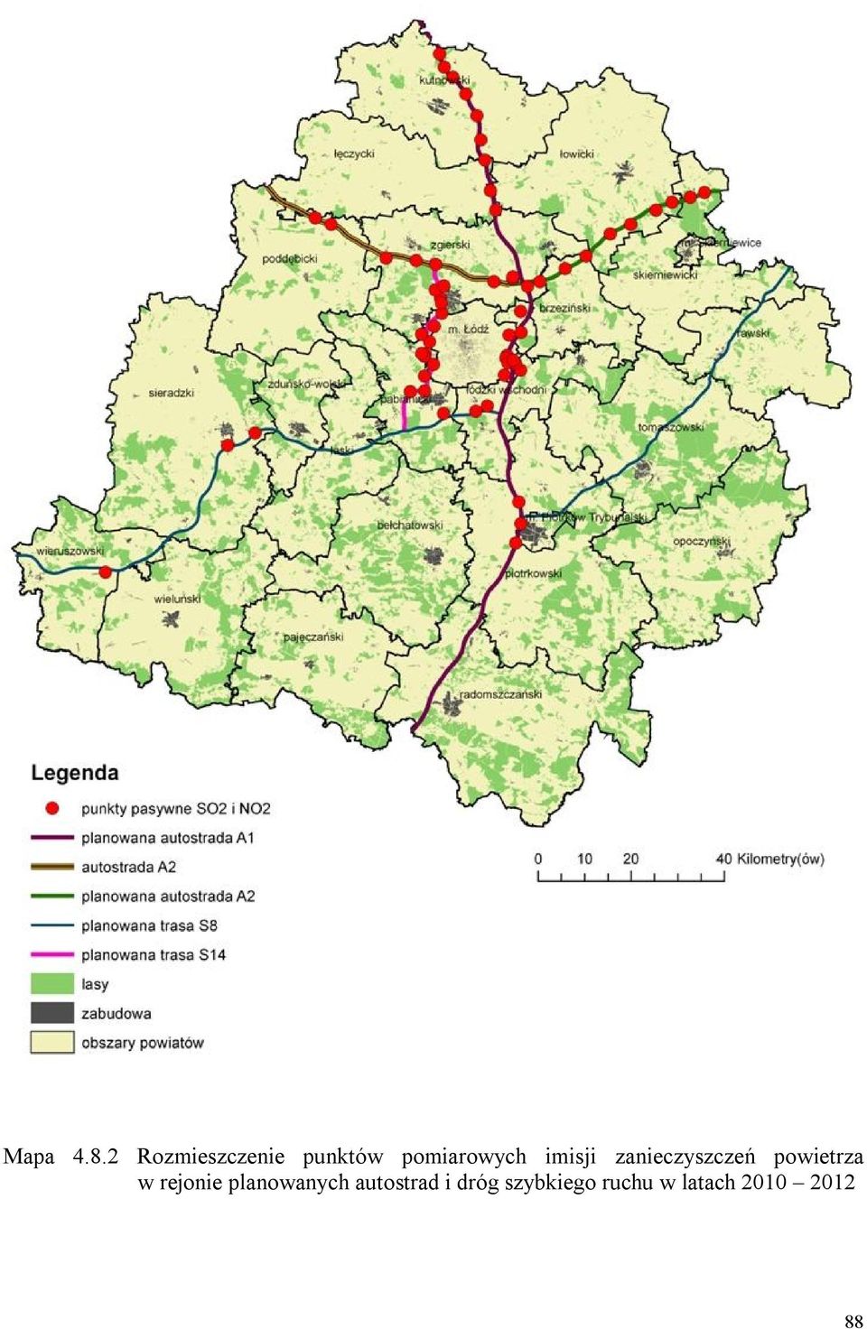 imisji zanieczyszczeń powietrza w