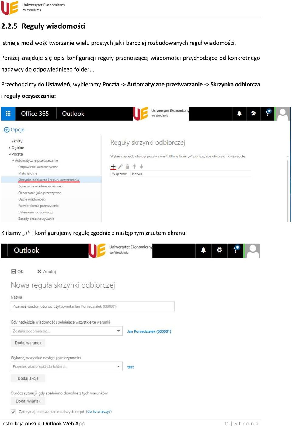 odpowiedniego folderu.