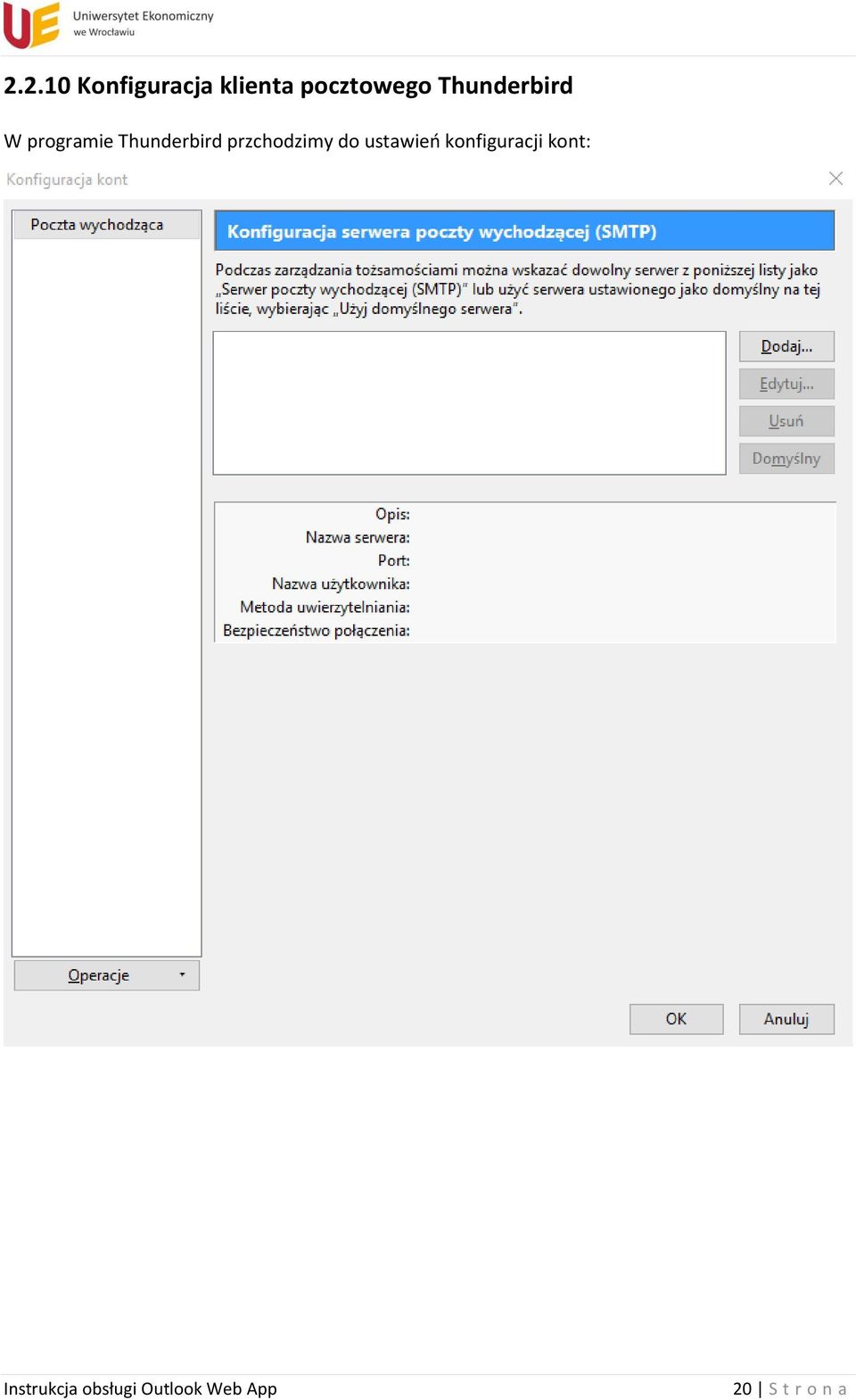 programie Thunderbird