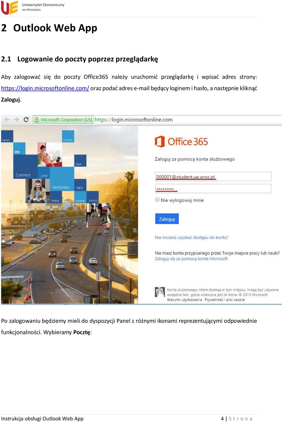 przeglądarkę i wpisać adres strony: https://login.microsoftonline.
