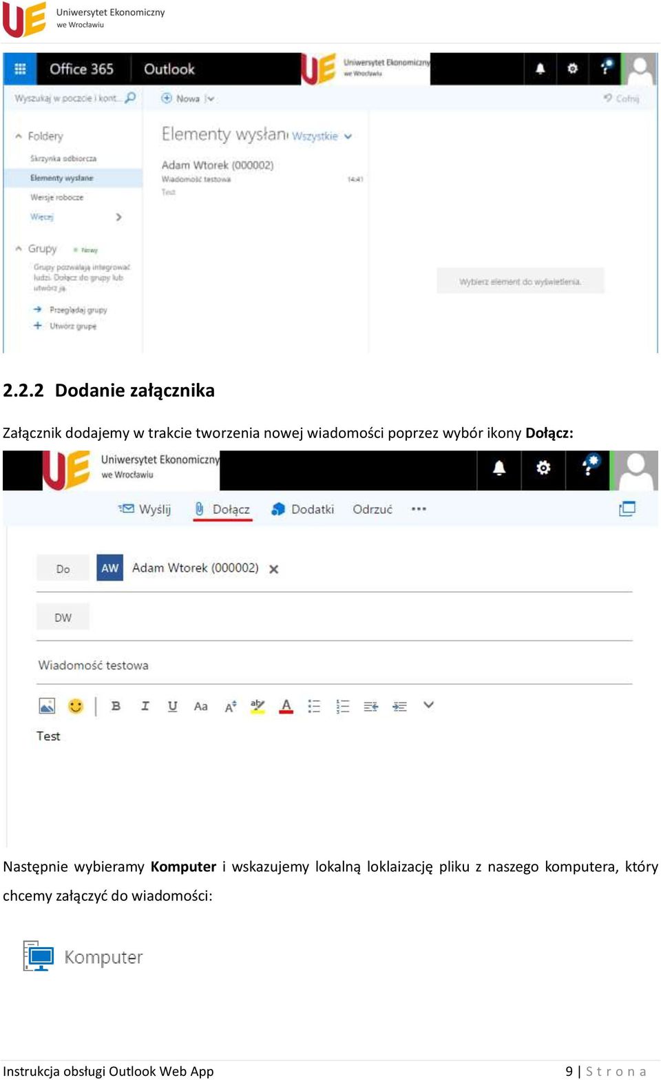 Następnie wybieramy Komputer i wskazujemy lokalną loklaizację