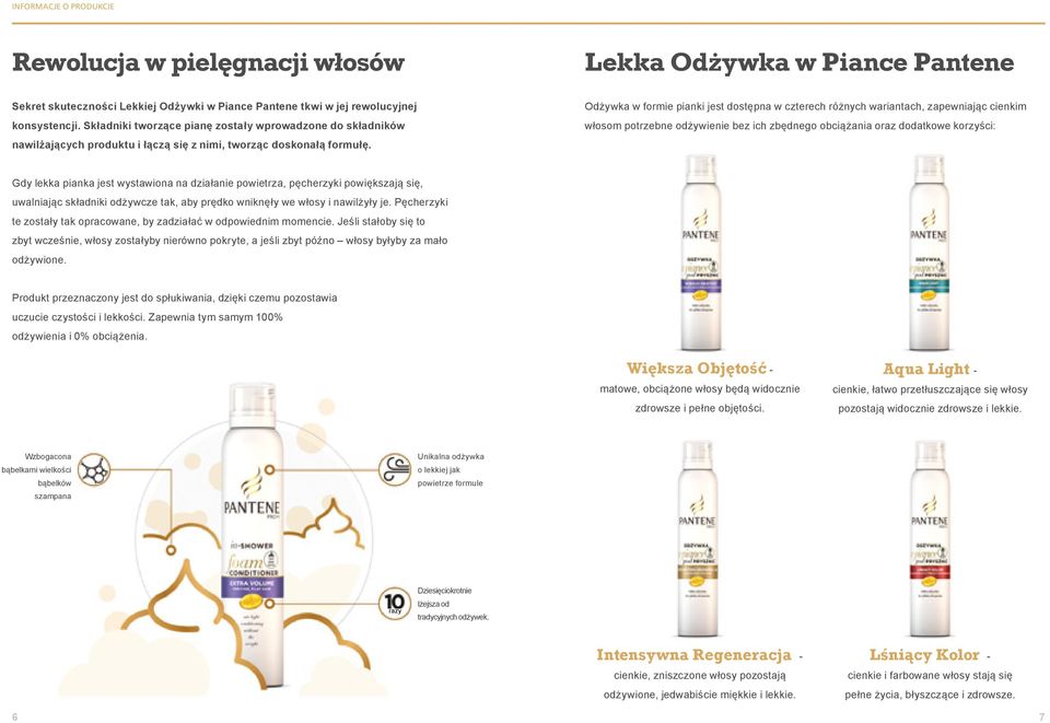 Odżywka w formie pianki jest dostępna w czterech różnych wariantach, zapewniając cienkim włosom potrzebne odżywienie bez ich zbędnego obciążania oraz dodatkowe korzyści: Gdy lekka pianka jest