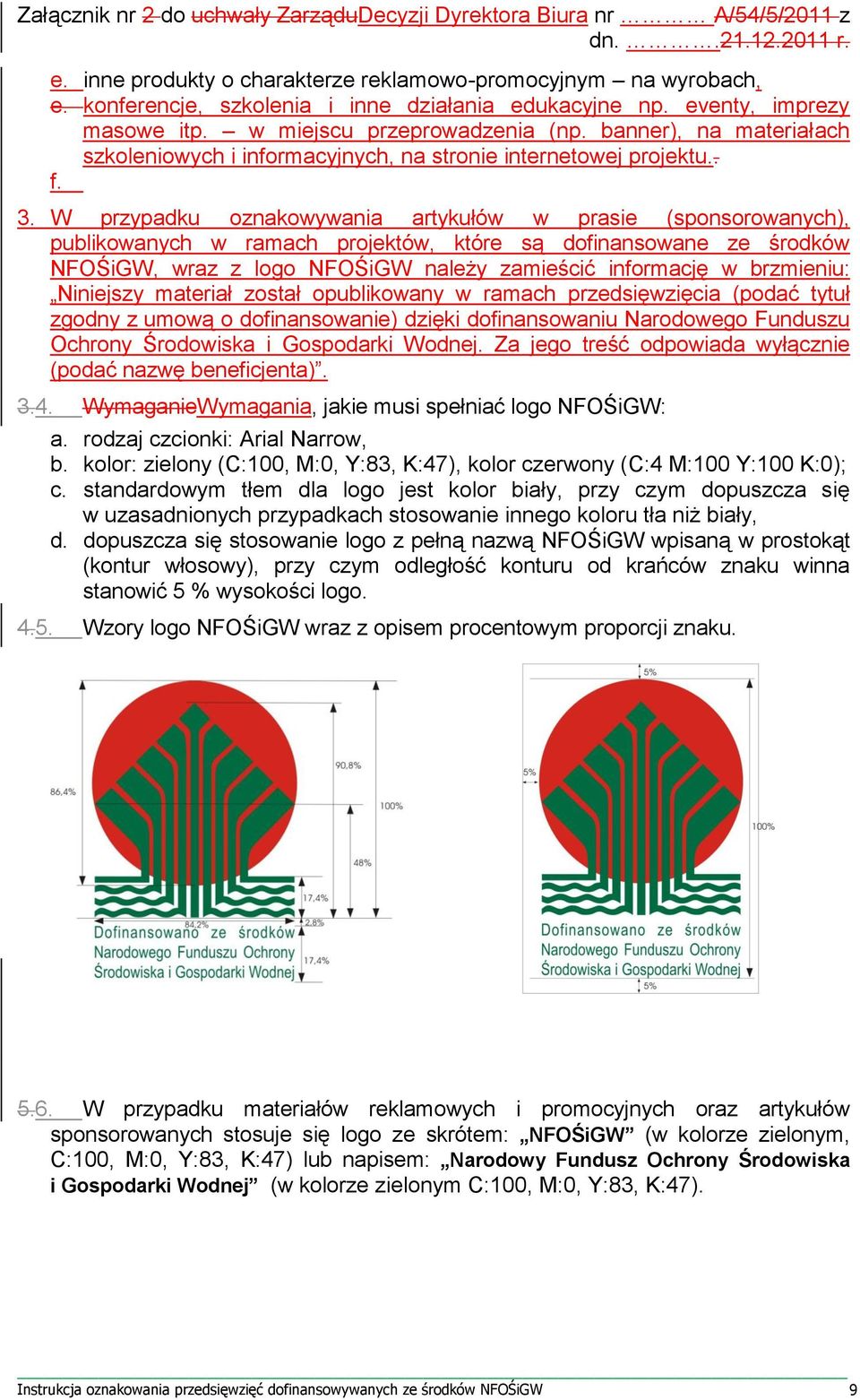 W przypadku oznakowywania artykułów w prasie (sponsorowanych), publikowanych w ramach projektów, które są dofinansowane ze środków NFOŚiGW, wraz z logo NFOŚiGW należy zamieścić informację w