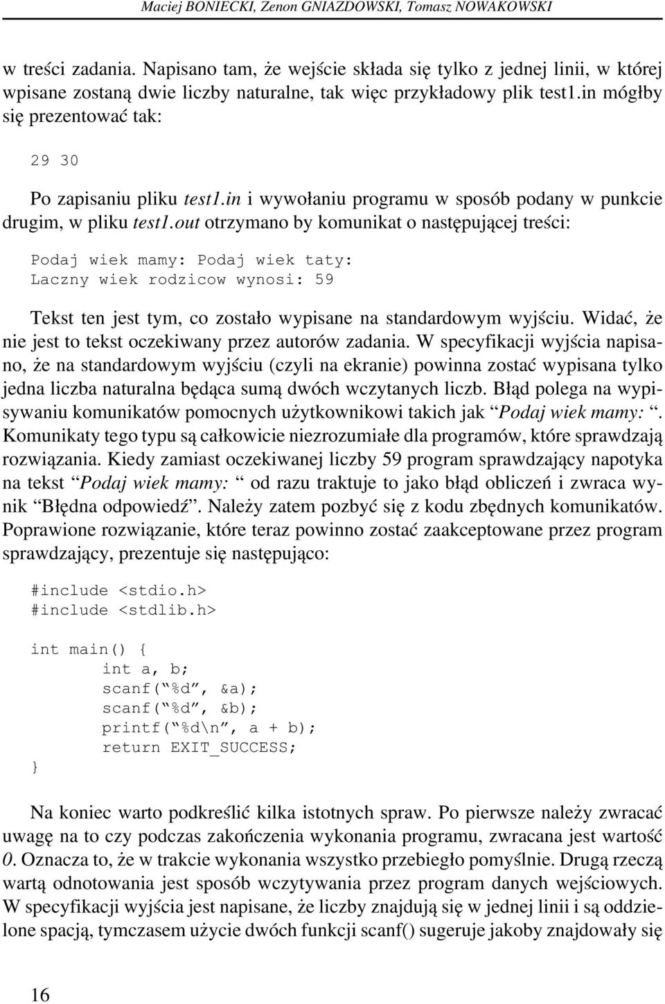 in i wywołaniu programu w sposób podany w punkcie drugim, w pliku test1.