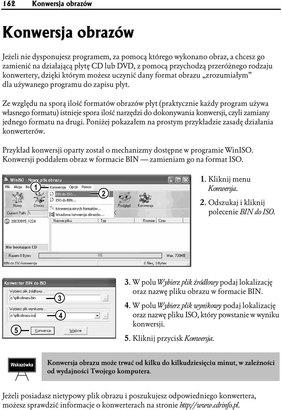 Ze względu na sporą ilość formatów obrazów płyt (praktyc znie każdy program używa własnego formatu) istnieje spora ilość narzędzi do do konywania konwersji, czyli zamiany jednego formatu na drugi.