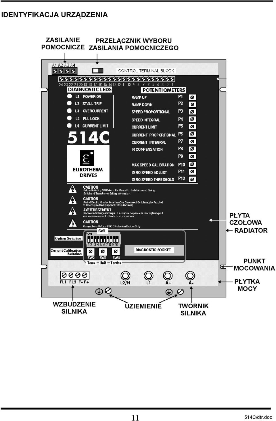 CZOŁOWA RADIATOR PUNKT MOCOWANIA PŁYTKA MOCY