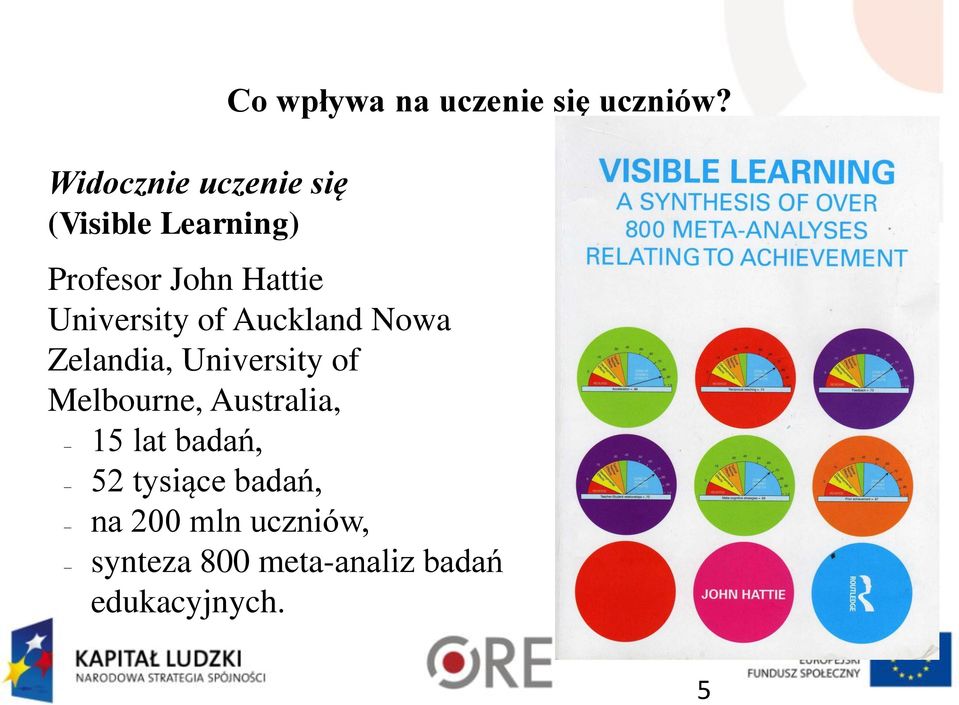 Profesor John Hattie University of Auckland Nowa Zelandia,