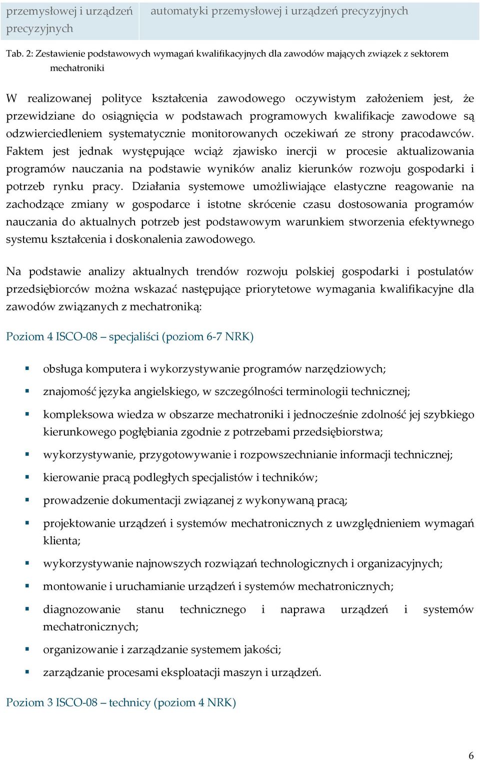 osiągnięcia w podstawach programowych kwalifikacje zawodowe są odzwierciedleniem systematycznie monitorowanych oczekiwań ze strony pracodawców.