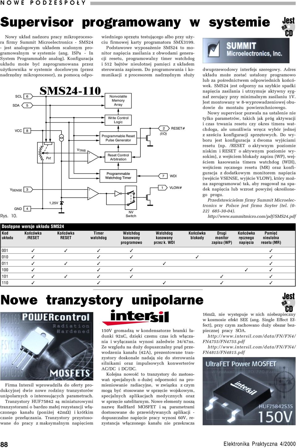 Konfiguracja uk³adu moøe byê zaprogramowana przez uøytkownika w systemie docelowym (przez nadrzídny mikroprocesor), za pomoc¹ odpo- SCL SDA VCC 5 8 Pvt V TRIB Nonvolatile Memory Array Write