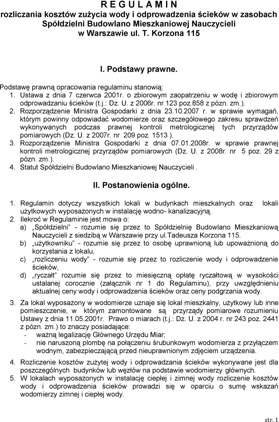 2. Rozporządzenie Ministra Gospodarki z dnia 23.10.2007 r.