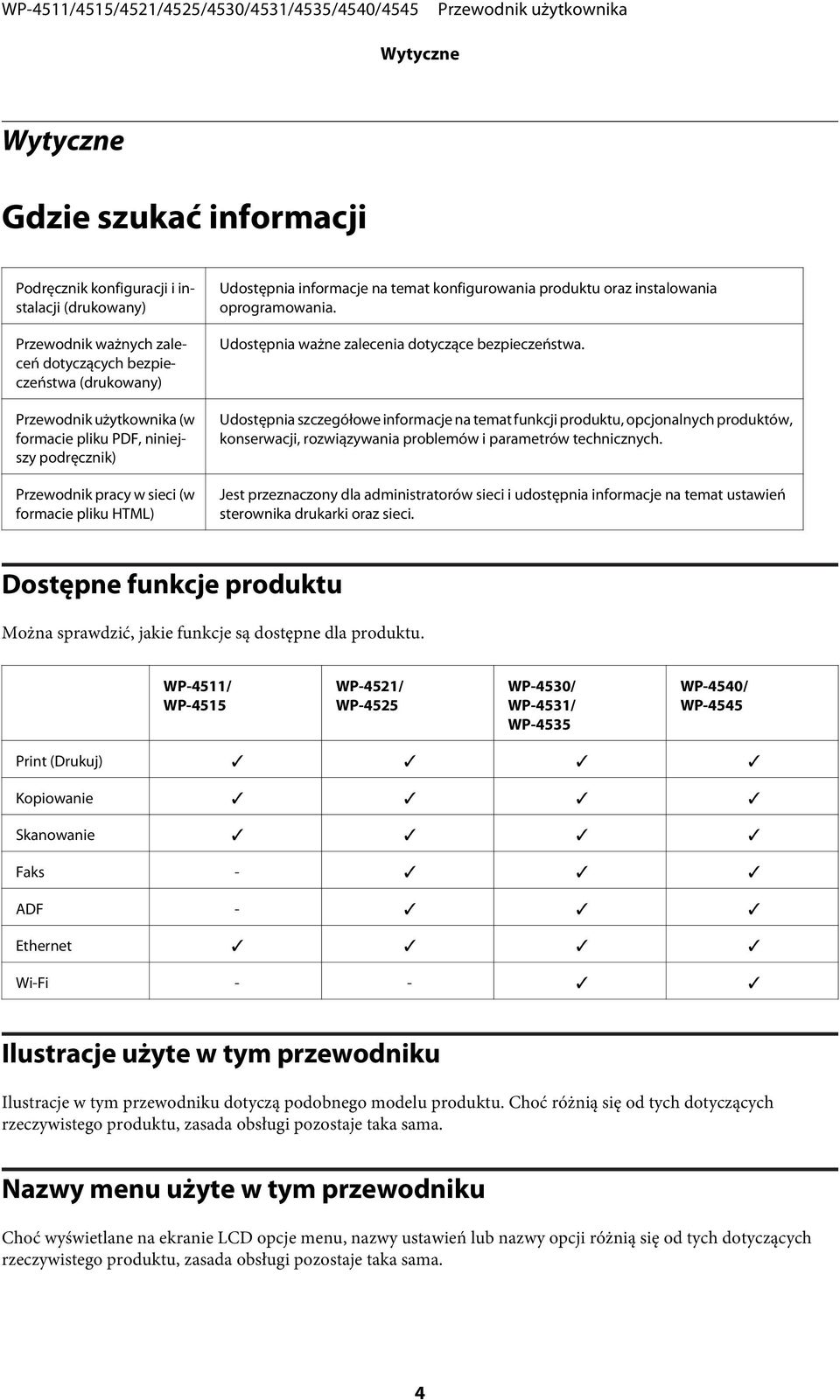 Udostępnia ważne zalecenia dotyczące bezpieczeństwa.