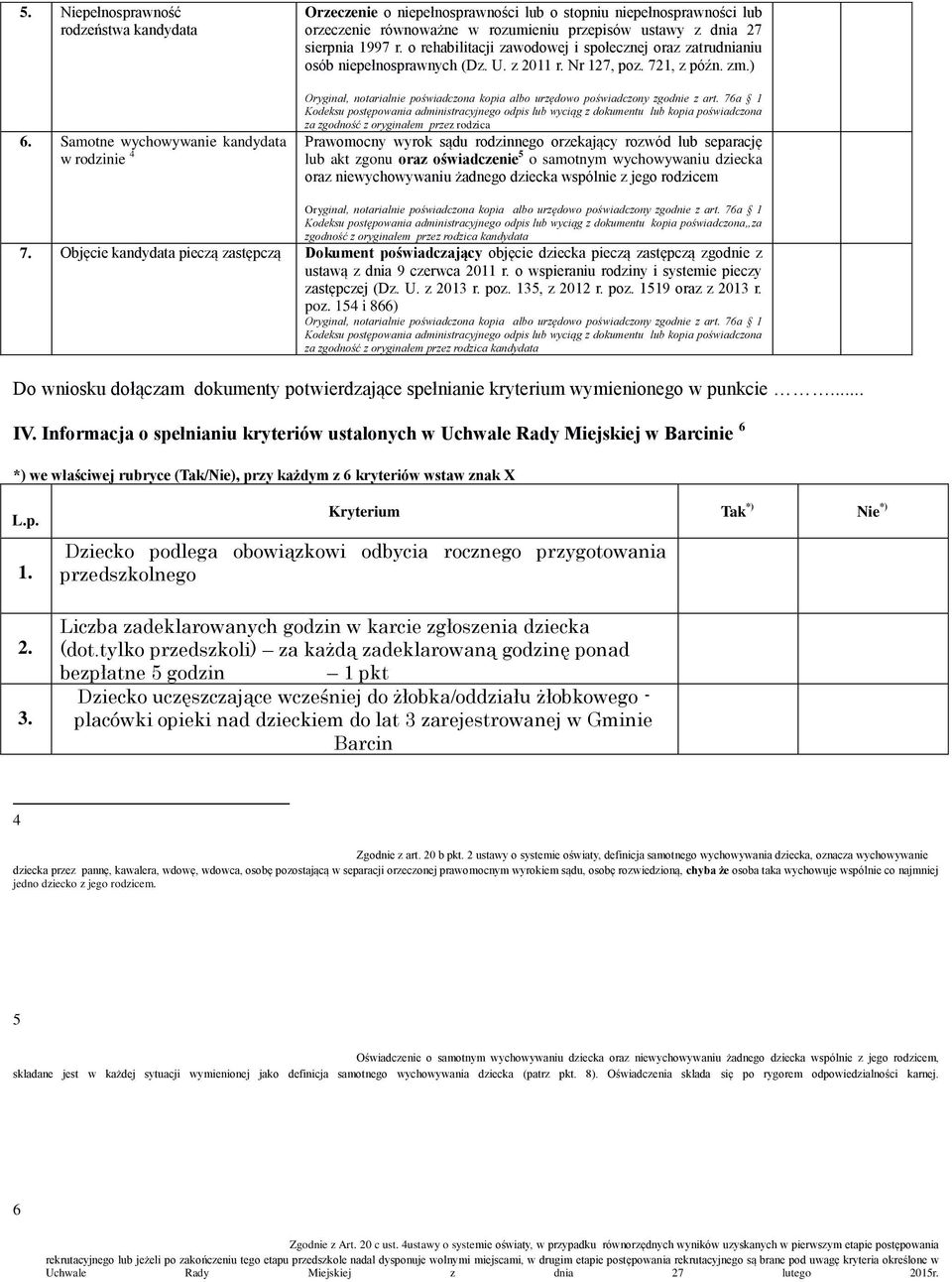 o rehabilitacji zawodowej i społecznej oraz zatrudnianiu osób niepełnosprawnych (Dz. U. z 2011 r. Nr 127, poz. 721, z późn. zm.