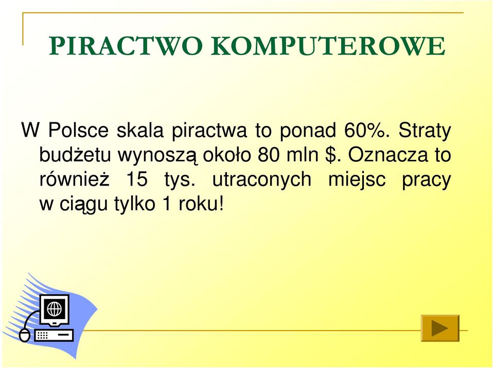 Straty budżetu wynoszą około 80 mln $.