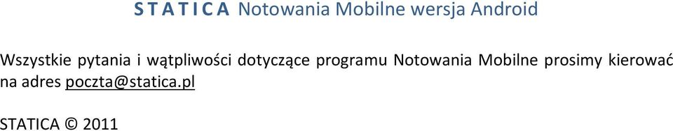 Mobilne prosimy kierować na