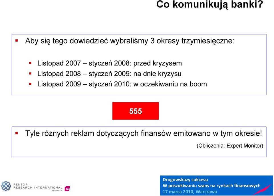 styczeń 2008: przed kryzysem Listopad 2008 styczeń 2009: na dnie kryzysu