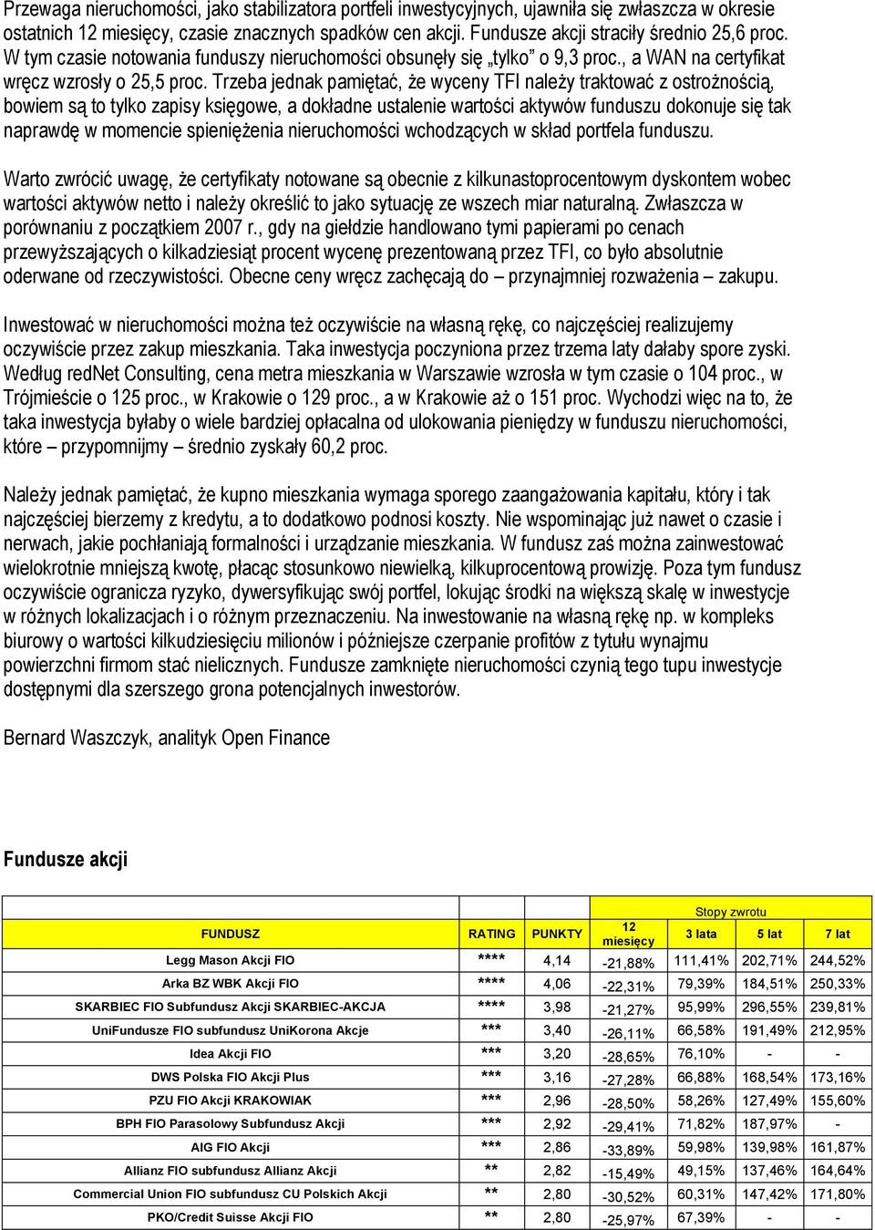 Trzeba jednak pamiętać, że wyceny TFI należy traktować z ostrożnością, bowiem są to tylko zapisy księgowe, a dokładne ustalenie wartości aktywów funduszu dokonuje się tak naprawdę w momencie