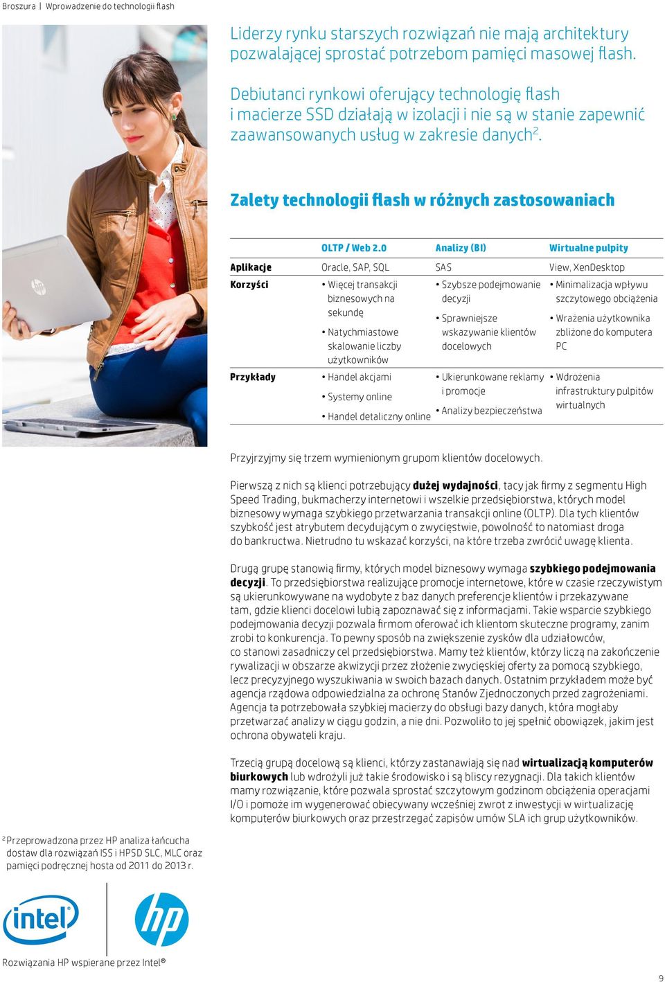 Zalety technologii flash w różnych zastosowaniach OLTP / Web 2.