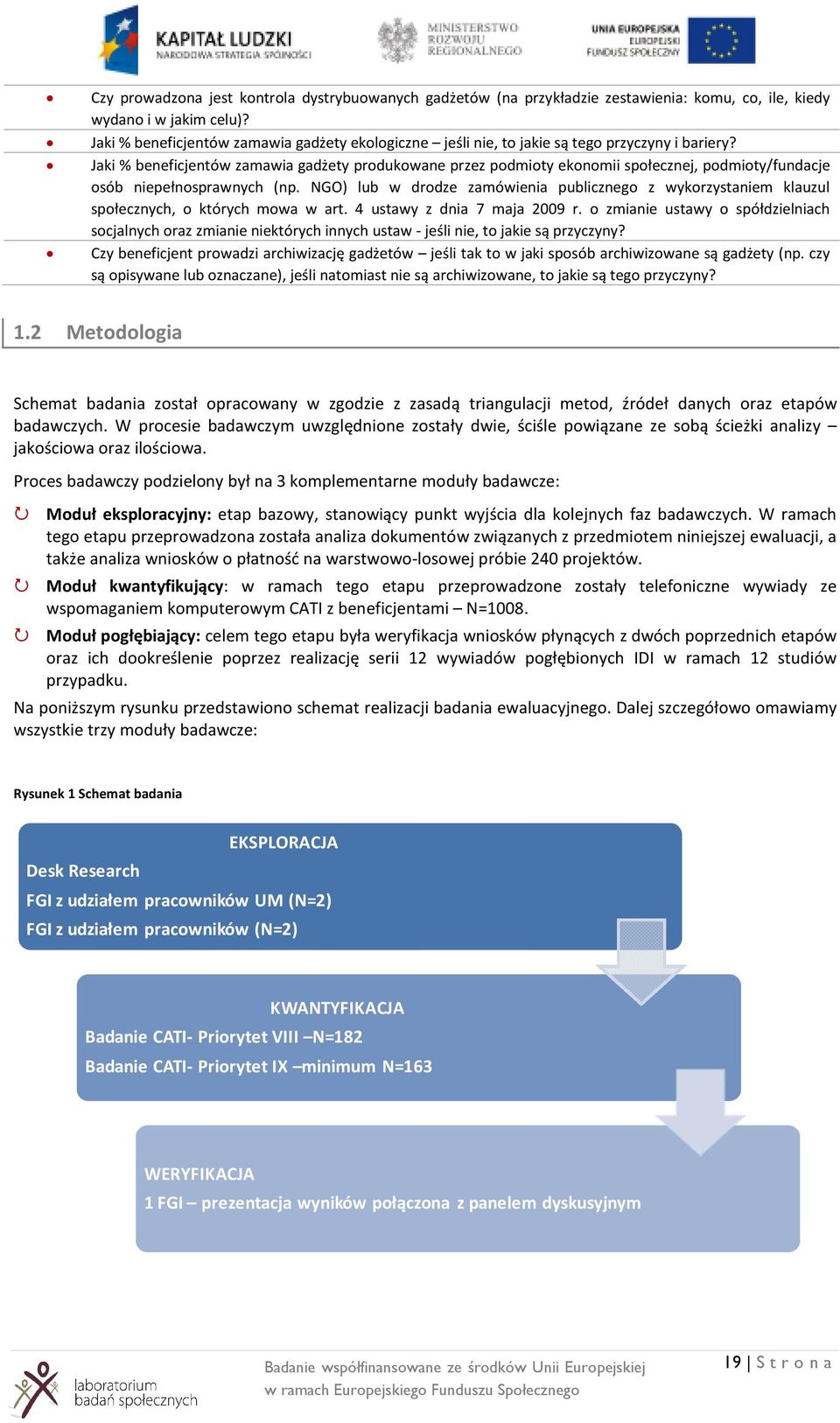 Jaki % beneficjentów zamawia gadżety produkowane przez podmioty ekonomii społecznej, podmioty/fundacje osób niepełnosprawnych (np.