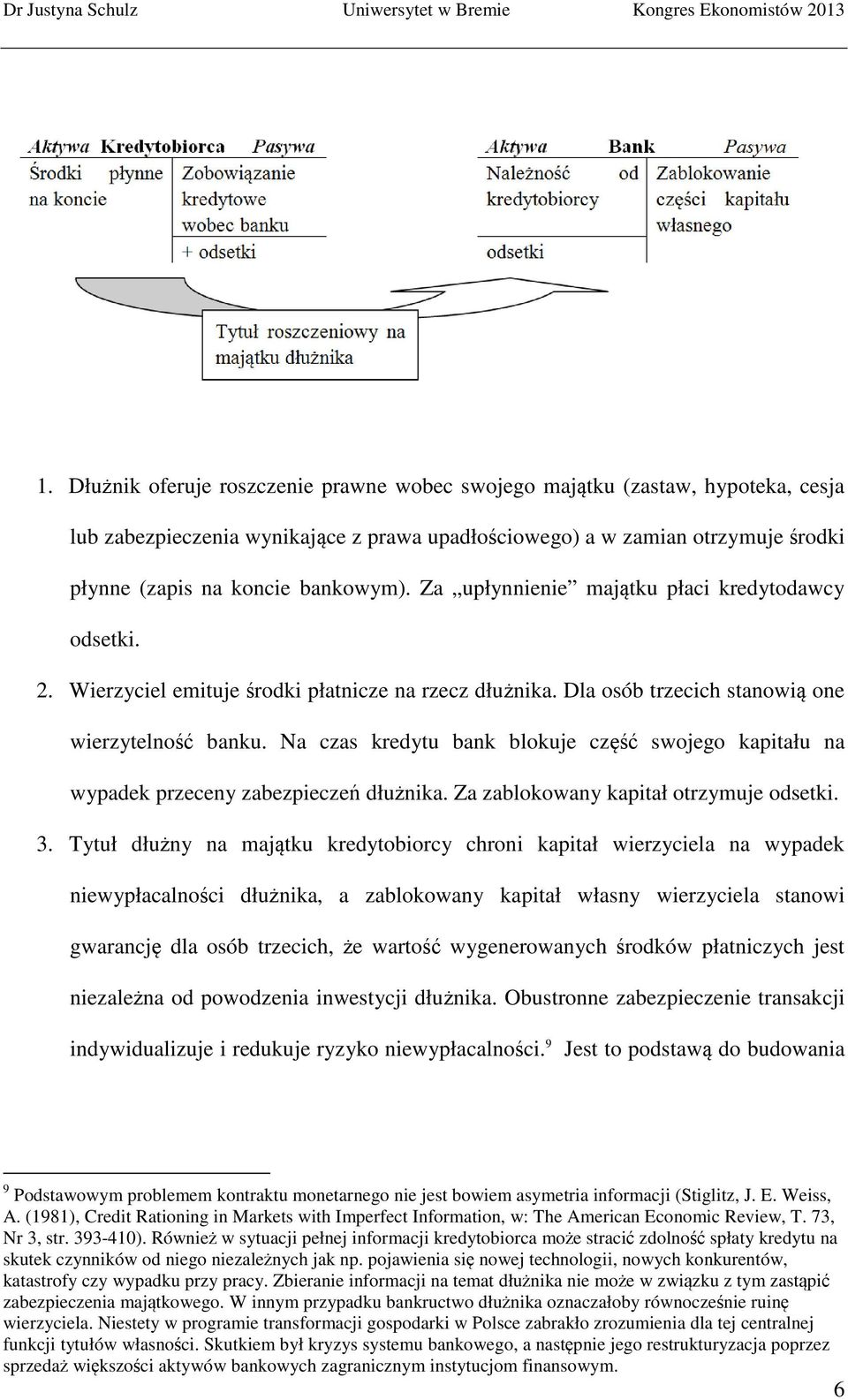 Na czas kredytu bank blokuje część swojego kapitału na wypadek przeceny zabezpieczeń dłużnika. Za zablokowany kapitał otrzymuje odsetki. 3.