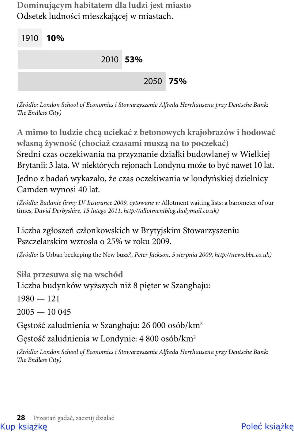 hodować własną żywność (chociaż czasami muszą na to poczekać) Średni czas oczekiwania na przyznanie działki budowlanej w Wielkiej Brytanii: 3 lata.