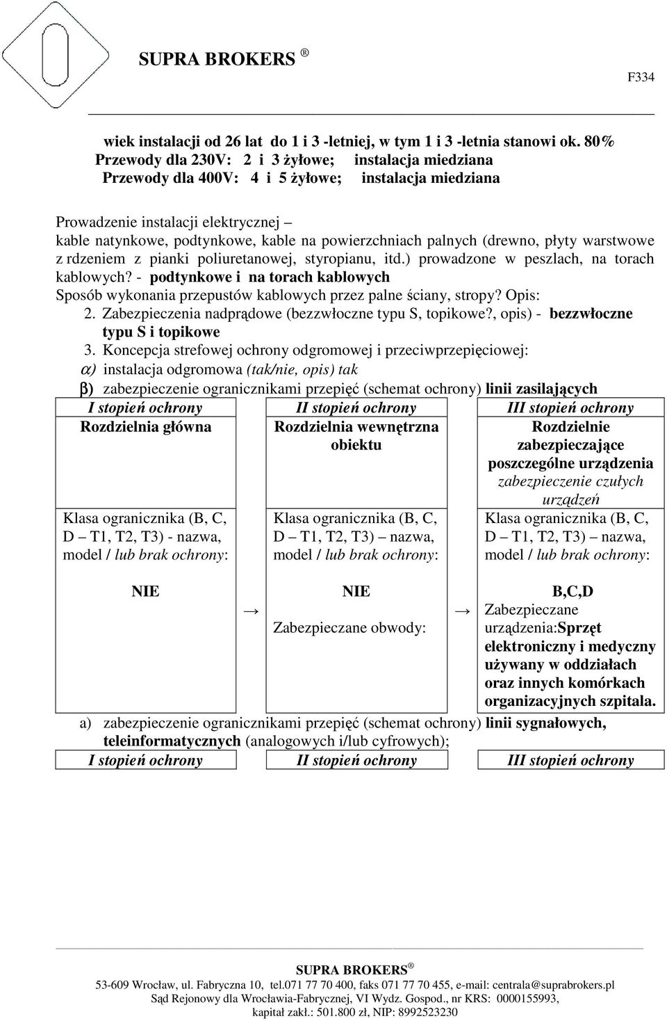 powierzchniach palnych (drewno, płyty warstwowe z rdzeniem z pianki poliuretanowej, styropianu, itd.) prowadzone w peszlach, na torach kablowych?