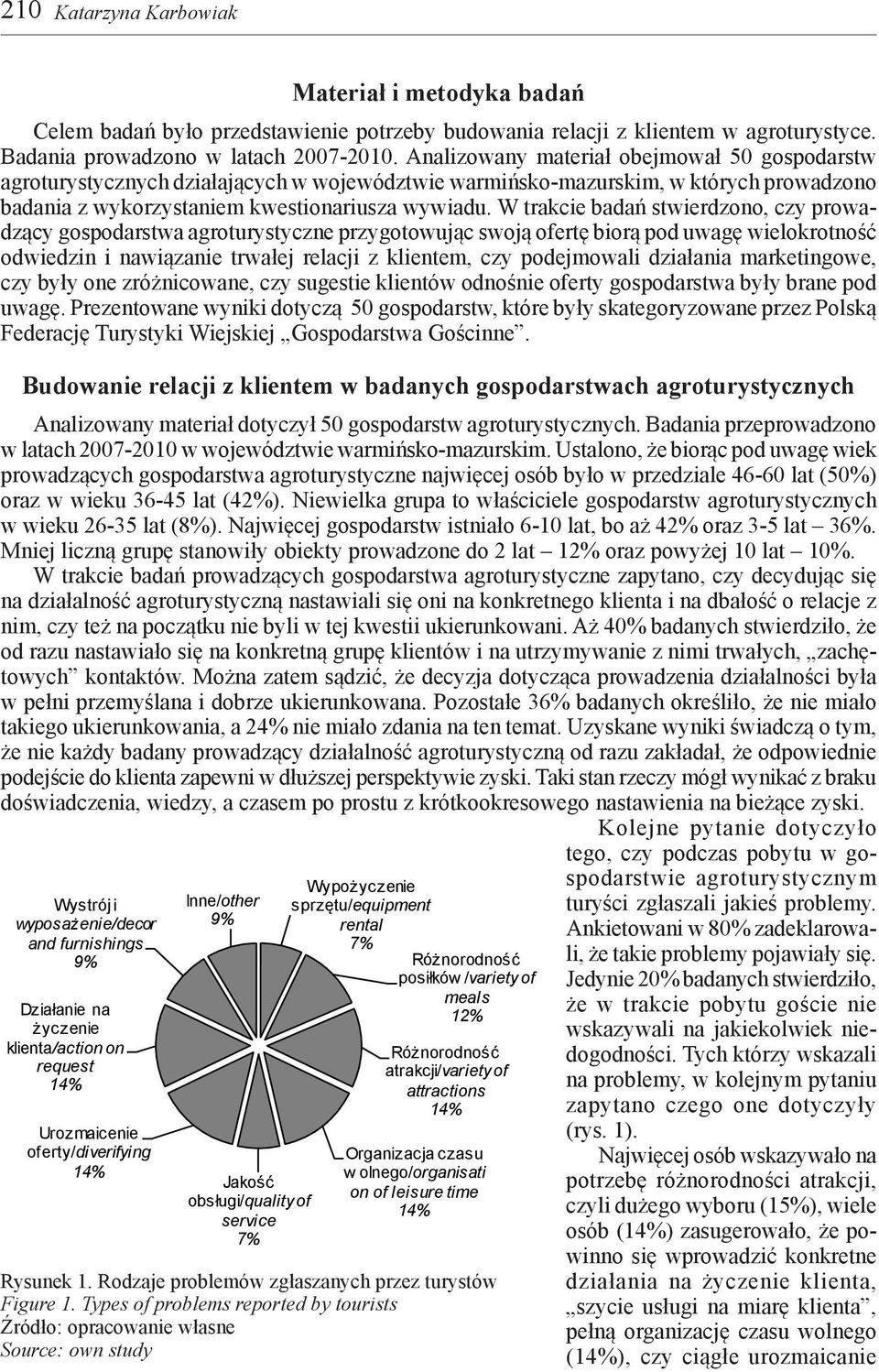 W trakcie badań stwierdzono, czy prowadzący gospodarstwa agroturystyczne przygotowując swoją ofertę biorą pod uwagę wielokrotność odwiedzin i nawiązanie trwałej relacji z klientem, czy podejmowali