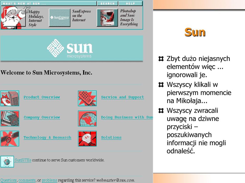 Wszyscy klikali w pierwszym momencie na Mikołaja.