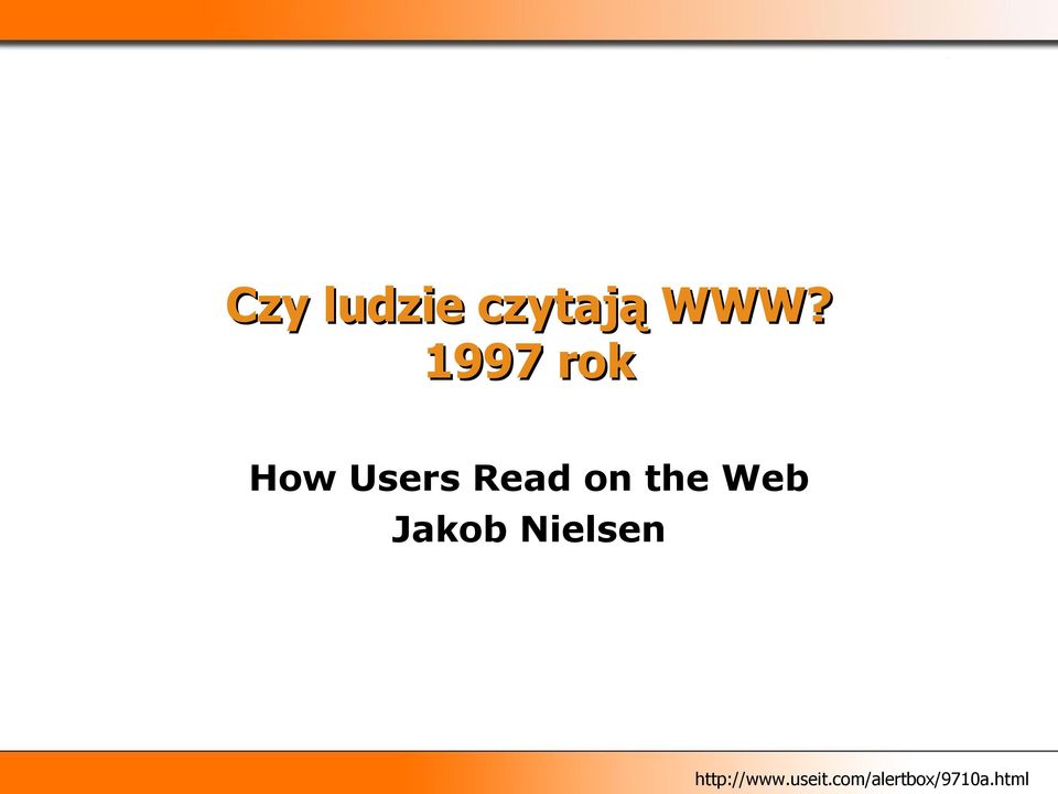 the Web Jakob Nielsen