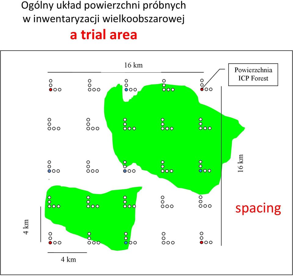 a trial area 16 km Powierzchnia