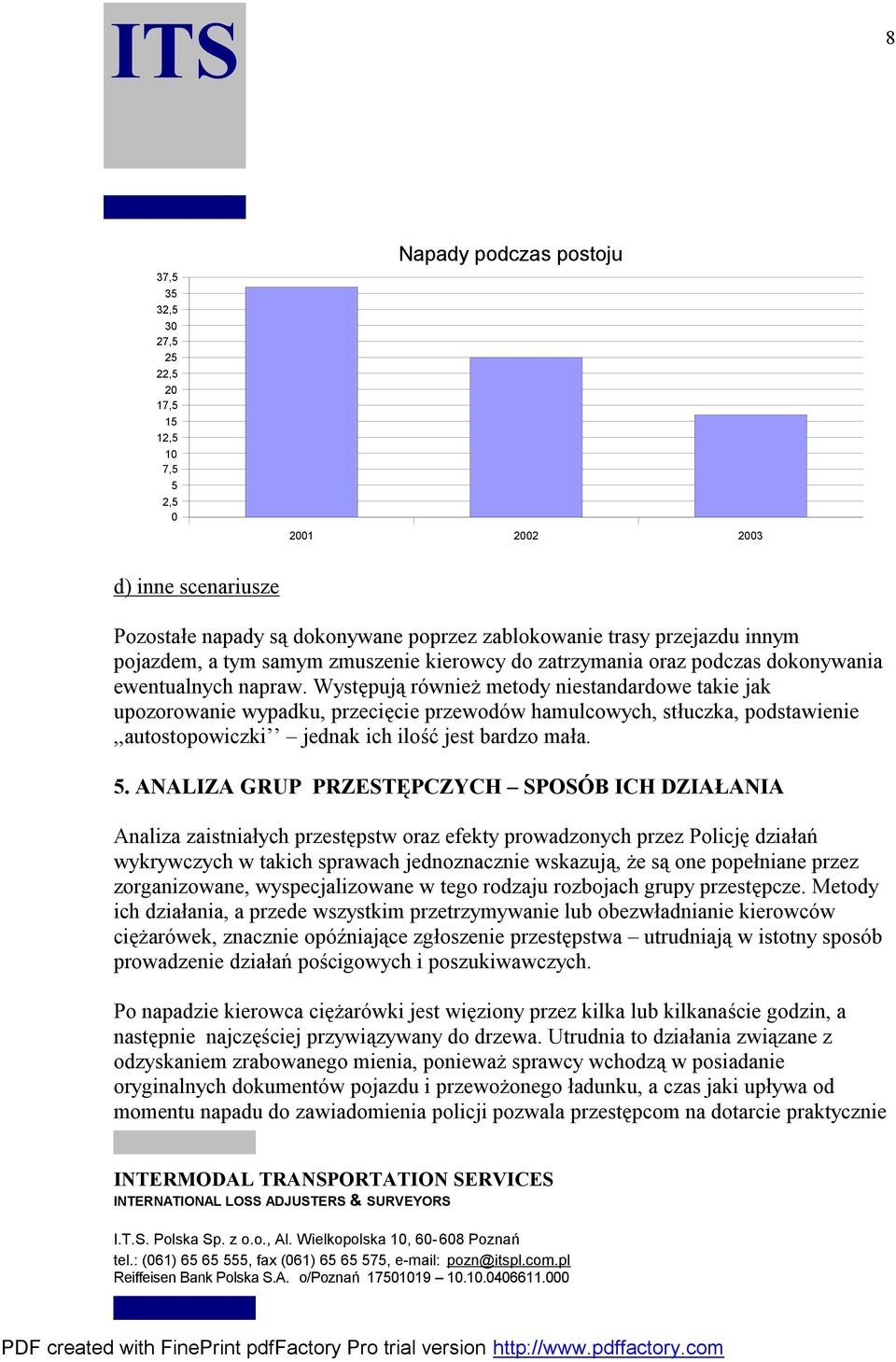 Występują również metody niestandardowe takie jak upozorowanie wypadku, przecięcie przewodów hamulcowych, stłuczka, podstawienie,,autostopowiczki jednak ich ilość jest bardzo mała. 5.