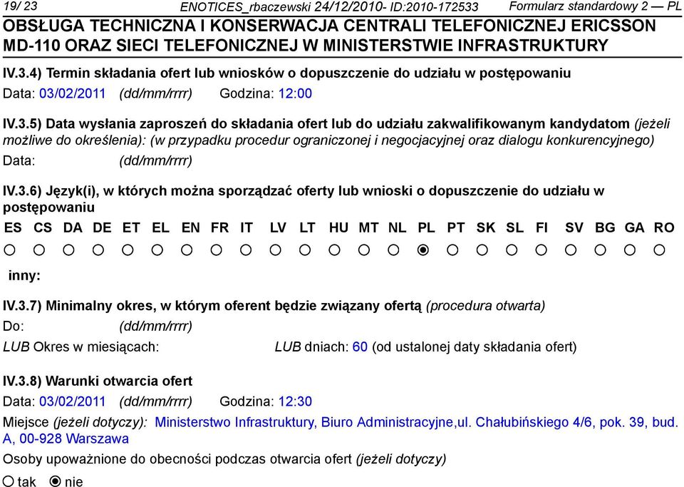 konkurencyjnego) Data: (dd/mm/rrrr) IV.3.