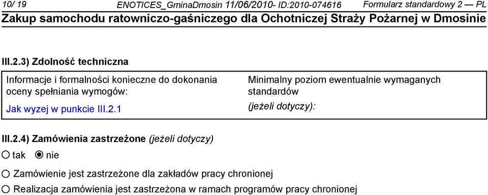 10-074616 Formularz standardowy 2 