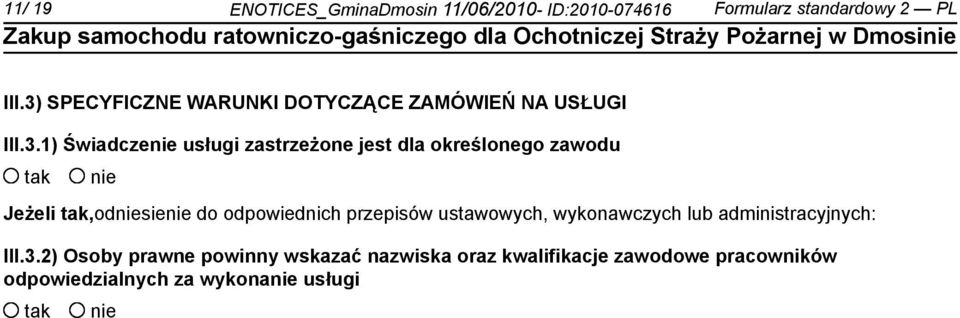 określonego zawodu Jeżeli,odsie do odpowiednich przepisów ustawowych, wykonawczych lub