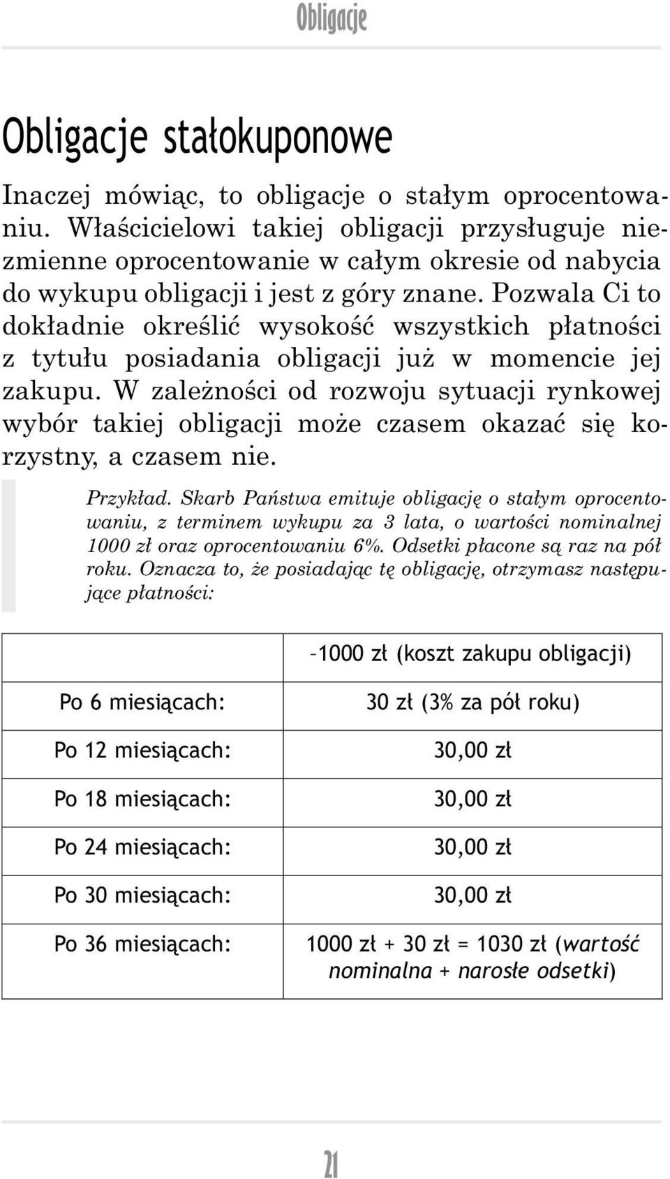 Pozwala Ci to dokładnie określić wysokość wszystkich płatności z tytułu posiadania obligacji już w momencie jej zakupu.