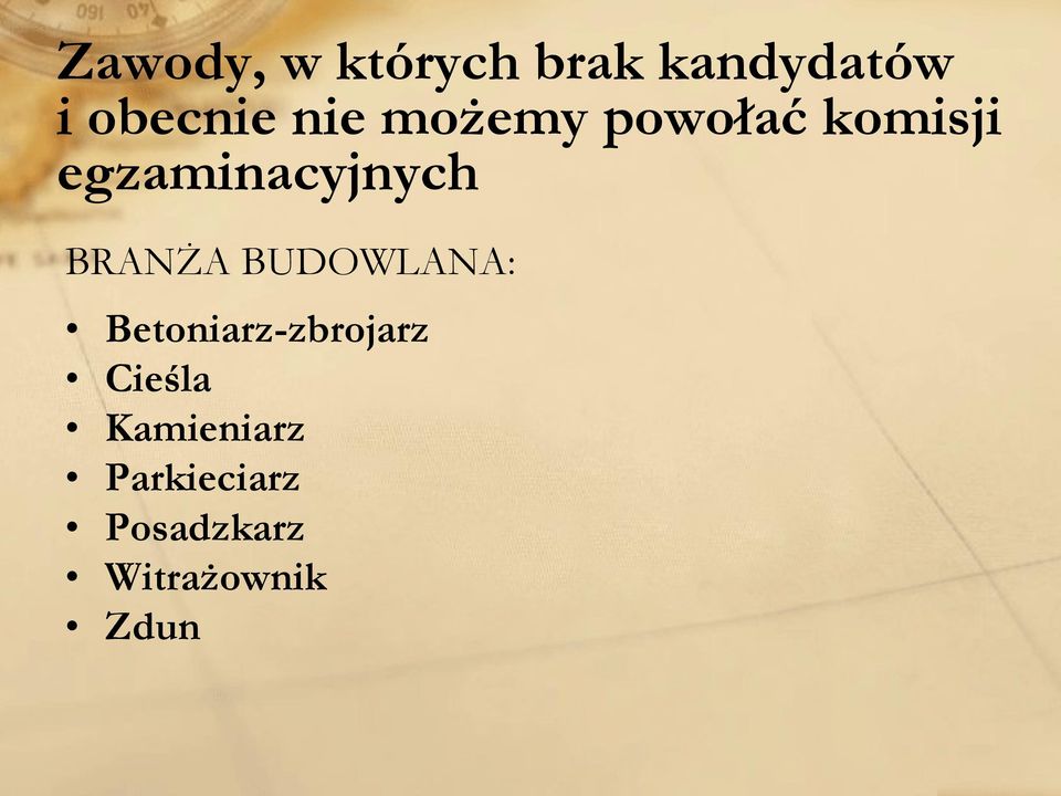 BRANŻA BUDOWLANA: Betoniarz-zbrojarz Cieśla