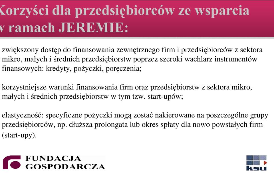 przedsiębiorstw z sektora mikro, małych iśrednich przedsiębiorstw w tym tzw.