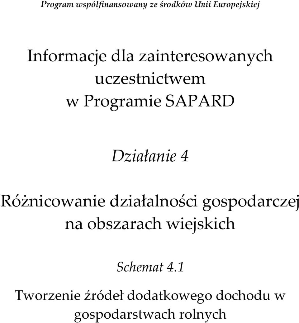 Różnicowanie działalności gospodarczej na obszarach wiejskich