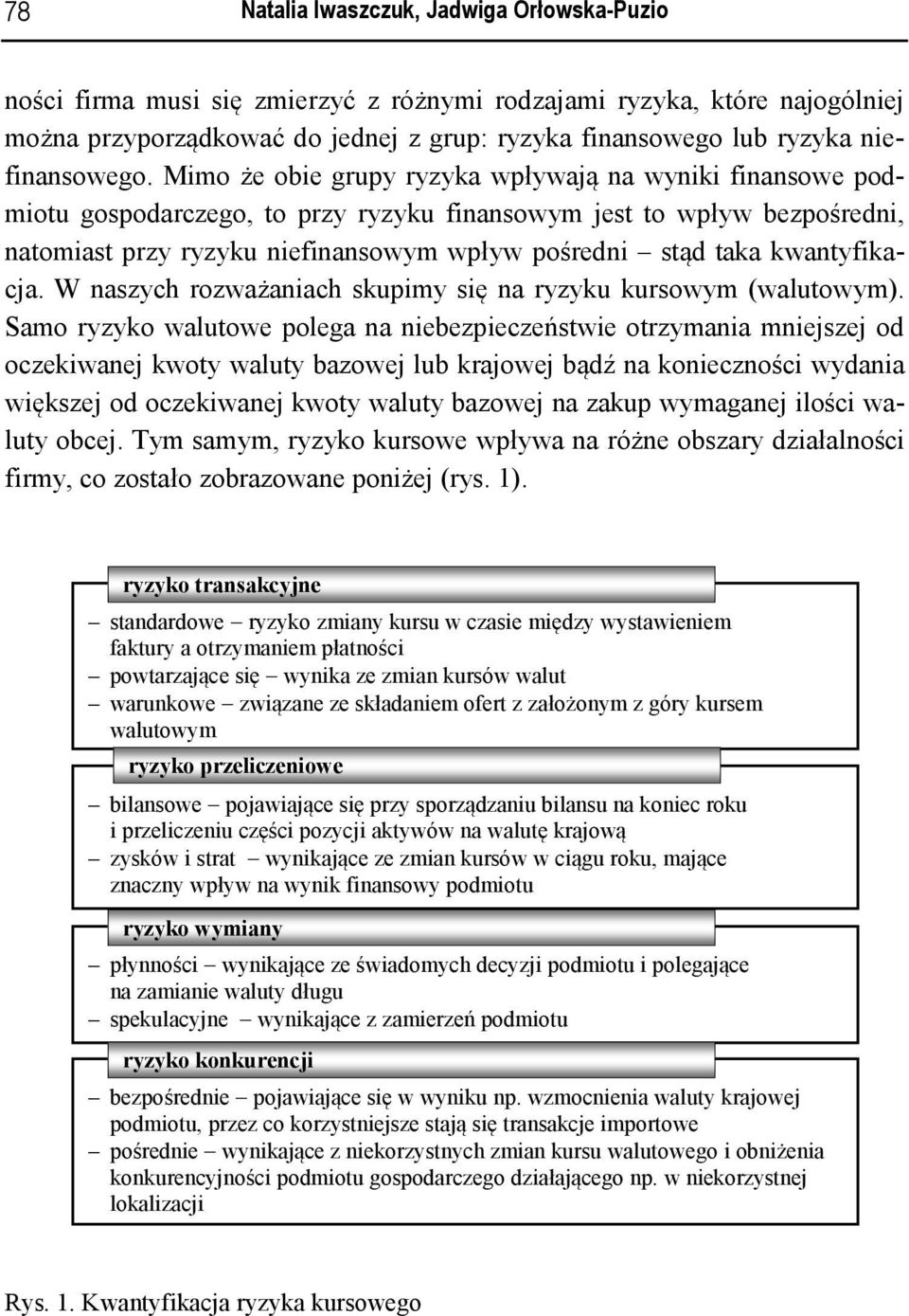 Mimo że obie grupy ryzyka wpływają na wyniki finansowe podmiotu gospodarczego, to przy ryzyku finansowym jest to wpływ bezpośredni, natomiast przy ryzyku niefinansowym wpływ pośredni stąd taka