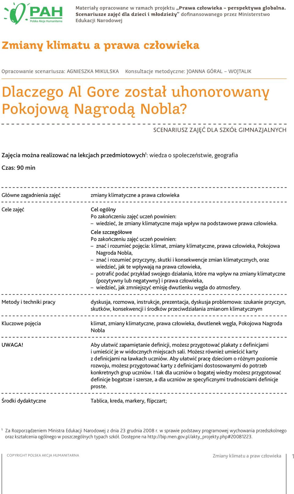 Joanna Góral Wojtalik Dlaczego Al Gore został uhonorowany Pokojową Nagrodą Nobla?