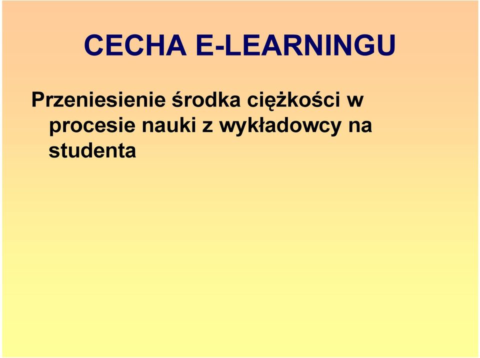 ciężkości w procesie