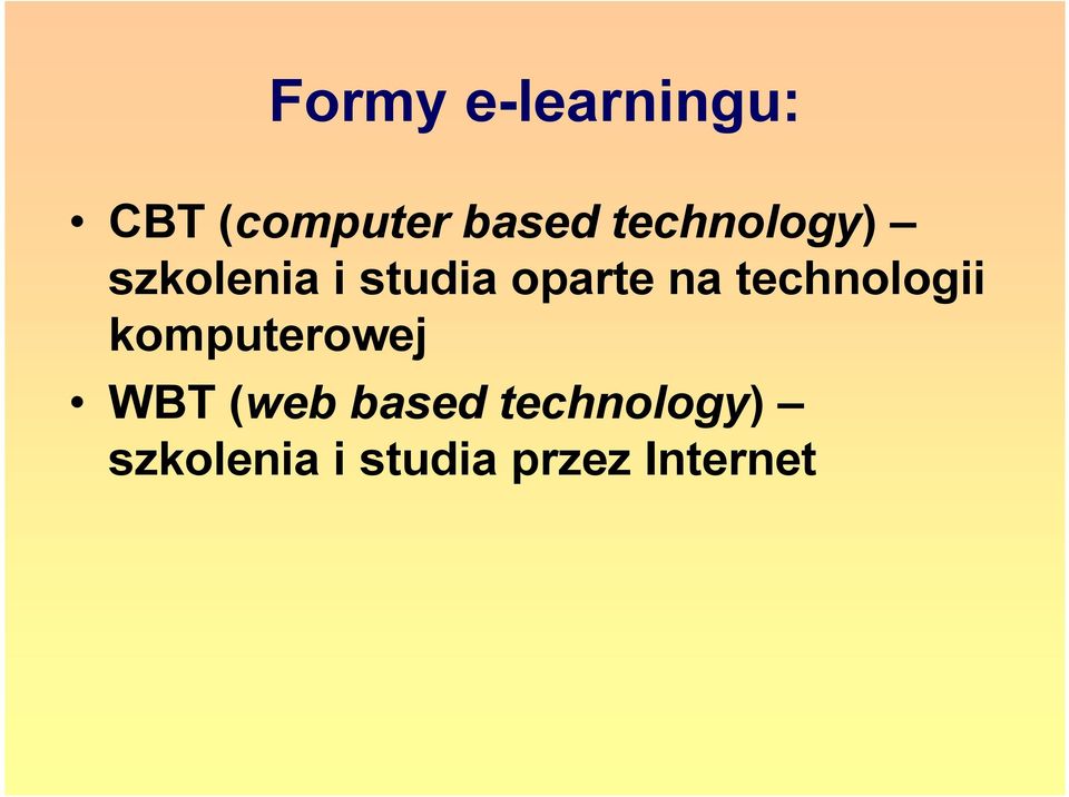 technologii komputerowej WBT (web based