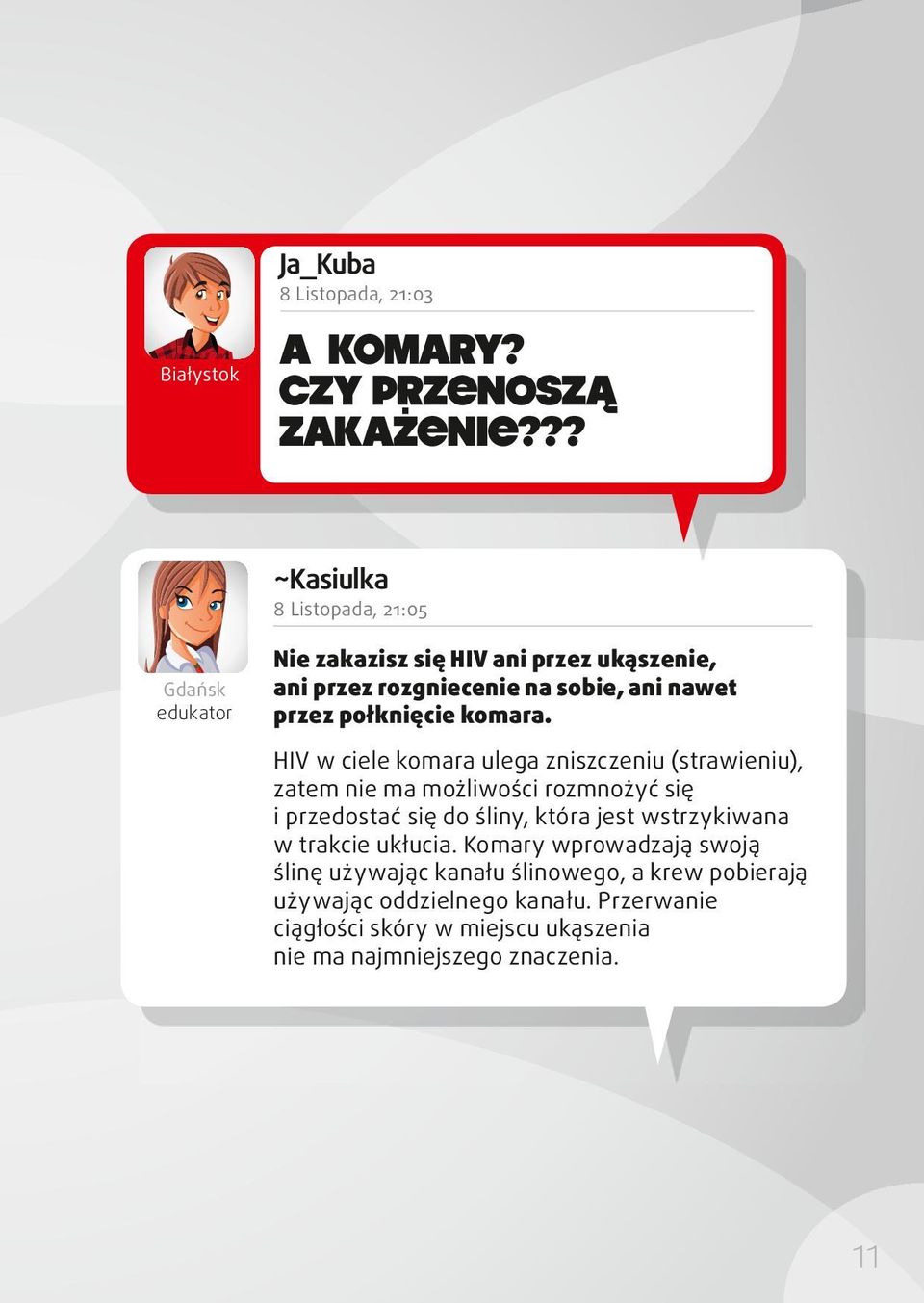 połknięcie komara.