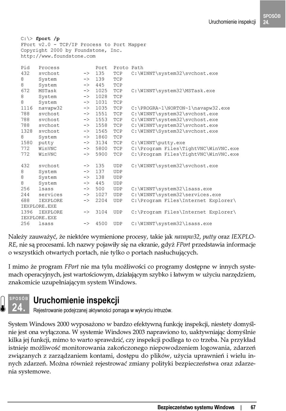 exea 8 System -> 1028 TCP 8 System -> 1031 TCP 1116 navapw32 -> 1035 TCP C:\PROGRA~1\NORTON~1\navapw32.exea 788 svchost -> 1551 TCP C:\WINNT\system32\svchost.