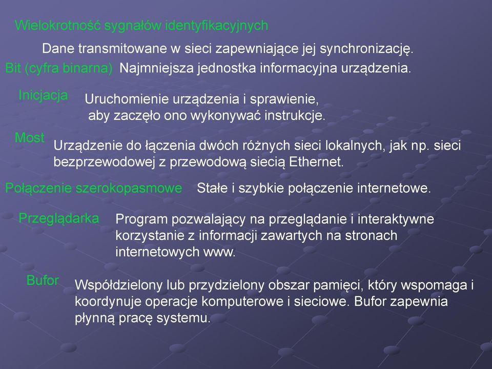 sieci bezprzewodowej z przewodową siecią Ethernet. Połączenie szerokopasmowe Stałe i szybkie połączenie internetowe.