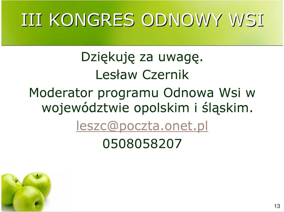 Odnowa Wsi w województwie