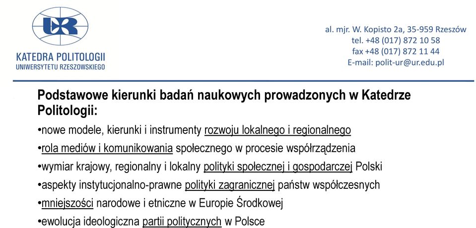 regionalny i lokalny polityki społecznej i gospodarczej Polski aspekty instytucjonalno-prawne polityki zagranicznej